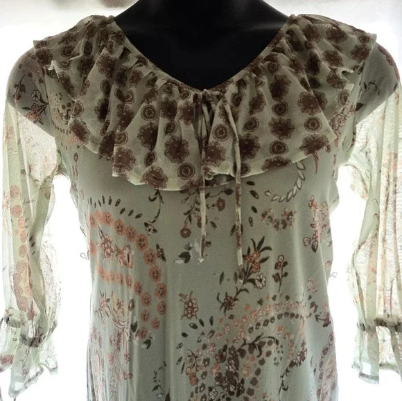 Boho Ruffle Dress NWT - Picture 4 of 8